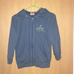 Juicy Couture 3/4 Sleeve Zip Up Hoodie